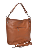 Roberta M Borsa a tracolla LAETITIA in pelle naturale-Cognac