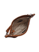 Roberta M Borsa a tracolla LAETITIA in pelle naturale-Cognac