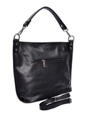 Roberta M Borsa a tracolla LAETITIA vera pelle-Nero