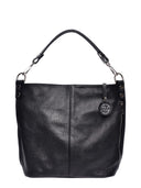 Roberta M Borsa a tracolla LAETITIA vera pelle-Nero