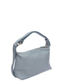 Roberta M Borsa a tracolla ROSA pelle naturale-Azzurro