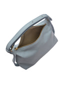 Roberta M Borsa a tracolla ROSA pelle naturale-Azzurro