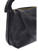Roberta M Borsa a tracolla ROSA in vera pelle-Nero