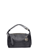 Roberta M Borsa a tracolla ROSA in vera pelle-Nero