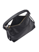 Roberta M Borsa a tracolla ROSA in vera pelle-Nero