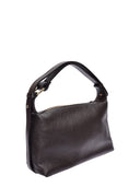 Roberta M Borsa a tracolla ROSA in vera pelle-Marrone Scuro