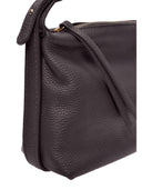 Roberta M Borsa a tracolla ROSA in vera pelle-Marrone Scuro