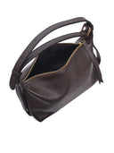 Roberta M Borsa a tracolla ROSA in vera pelle-Marrone Scuro