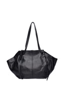Roberta M Borsa a tracolla LISETTE in vera pelle-Nero