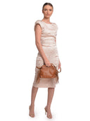 Roberta M Borsa a Spalla HARPER in pelle naturale-cognac