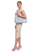 Roberta M Rucsac Arianna  piele naturala Albastru deschis