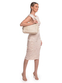 Roberta M Borsa a tracolla JOANNA in vera pelle-beige