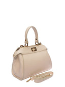 Roberta M borsa a mano AMALIE vera pelle-beige