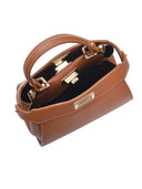 Roberta M borsa a mano AMALIE pelle naturale-cognac