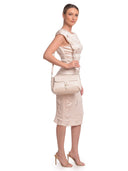 Roberta M borsa baguette ANEMONE pelle naturale-beige