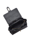 Roberta M borsa baguette ANEMONE pelle naturale-Nero