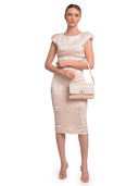 Roberta M Borsa a tracolla FRANCESCA in pelle naturale-beige