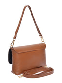 Roberta M Borsa a tracolla FRANCESCA in vera pelle - Cognac