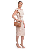 Roberta M Borsa a tracolla FRANCESCA in vera pelle - Cognac