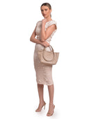 Roberta M Geanta Tote ADELA piele naturala-taupe