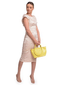 Roberta M Borsa a tracolla ADELA in vera pelle - Giallo limone