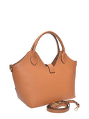 Roberta M borsa a mano CAMILA in vera pelle-Cognac