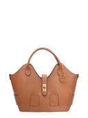Roberta M borsa a mano CAMILA in vera pelle-Cognac