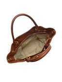 Roberta M Borsa Tote ESME in pelle naturale-Cognac