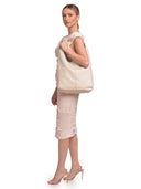 Roberta M borsa Hobo LUDOVICA vera pelle-beige