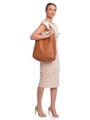 Borsa Hobo LUDOVICA in vera pelle Roberta M - Cognac