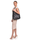 Roberta M borsa Hobo LUDOVICA pelle naturale-Nero