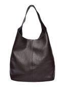 Borsa hobo LUDOVICA in vera pelle di Roberta M - Marrone Scuro