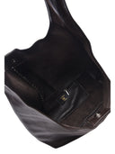 Borsa hobo LUDOVICA in vera pelle di Roberta M - Marrone Scuro