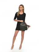 Roberta M Rucsac PATRICIA piele naturala Negru