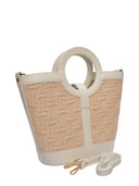 Roberta M borsa a mano LEA pelle naturale-beige
