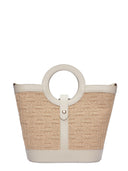 Roberta M borsa a mano LEA pelle naturale-beige