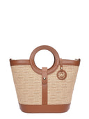 Roberta M borsa a mano LEA pelle naturale-Cognac