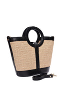 Roberta M borsa a mano LEA pelle naturale-Nero
