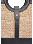 Roberta M borsa a mano LEA pelle naturale-Nero