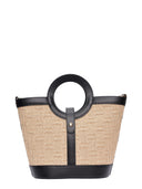 Roberta M borsa a mano LEA pelle naturale-Nero