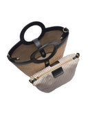 Roberta M borsa a mano LEA pelle naturale-Nero