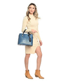 Roberta M Geanta de mana  JOSEPHINE piele naturala Albastru denim