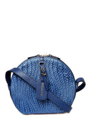 Roberta M Geanta de umar  RAPHAELLE piele naturala Albastru denim