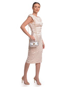 Roberta M Borsa a tracolla NIGHT in vera pelle-Argento