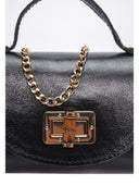 Roberta M Borsa a tracolla NIGHT vera pelle-Nero