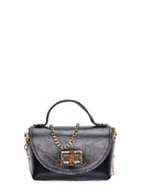 Roberta M Borsa a tracolla NIGHT vera pelle-Nero