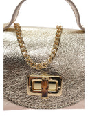 Roberta M Borsa a tracolla NIGHT vera pelle-dorato