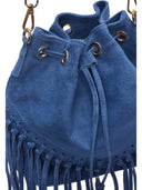 Roberta M Geanta de umar  Julia piele naturala Albastru denim