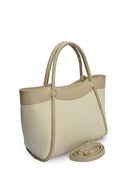 Borse Borsa tote Viviana in pelle naturale color tortora