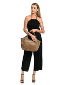 Anna Luchini Geanta de umar  Dorina piele naturala Taupe